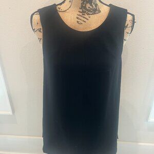Black Rachel Roy Sleeveless Blouse - Back V with Slit